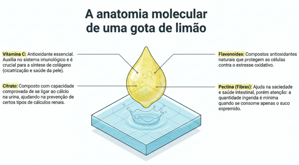 água com limão faz bem